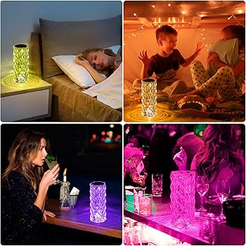 Éclat de Cristal - Lampe LED D'Ambiance 3D